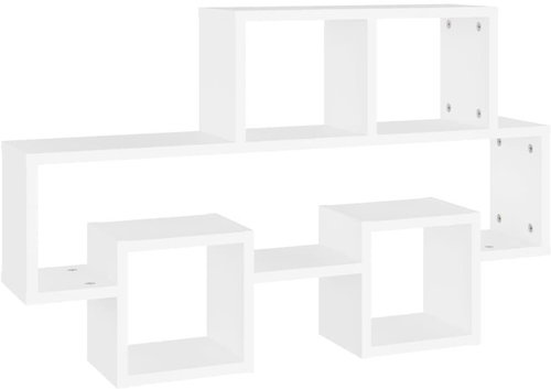 Nástěnná police ve tvaru auta bílá 82 × 15 × 51 cm dřevotříska - Shelf - Main image
