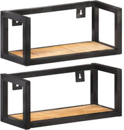 Nástěnné police 2 ks 40 cm hrubé mangovníkové dřevo - Shelf