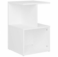 Nočný stolík biely 35 × 35 × 55 cm drevotrieska - Nočný stolík