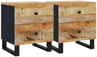 Noční stolky 2 ks 40 × 33 × 46 cm masivní mangovníkové dřevo - Night Stand