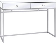 Zrcadlový konzolový stolek z oceli a skla 107 × 33 × 77 cm - Console Table