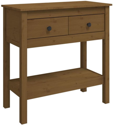 Konzolový stolek medově hnědý 75×35×75 cm masivní borové dřevo - Console Table - Main image