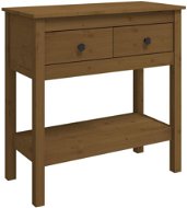 Konzolový stolek medově hnědý 75×35×75 cm masivní borové dřevo - Konzolový stolek