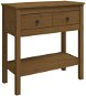 Konzolový stolík medovo hnedý 75 × 35 × 75 cm masívne borovicové drevo - Konzolový stolík