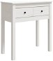 Konzolový stolík biely 70 × 35 × 75 cm masívne borové drevo - Konzolový stolík