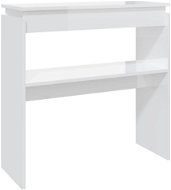 Konzolový stolek bílý vysoký lesk 80 × 30 × 80 cm dřevotříska - Konzolový stolek