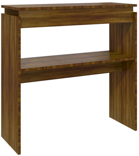 Konzolový stolek hnědý dub 80 × 30 × 80 cm kompozitní dřevo - Console Table - Main image