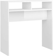 Konzolový stolík biely vysoký lesk 78 × 30 × 80 cm drevotrieska - Konzolový stolík