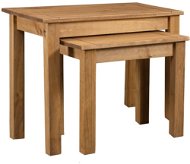 Hnízdové stolky 2 ks masivní borové dřevo řada Panama - Odkládací stolek