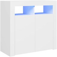 Príborník s LED osvetlením biely 80 × 35 × 75 cm - Príborník