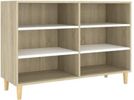 Příborník bílý a dub sonoma 103,5 × 35 × 70 cm dřevotříska - Příborník