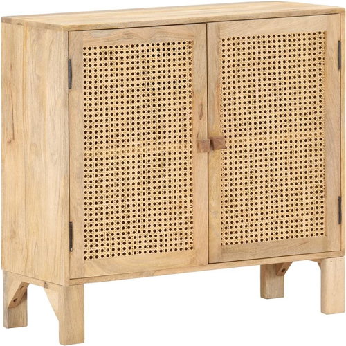 Příborník 80 × 30 × 73 cm masivní mangovník a přírodní rákos - Příborník - Main image