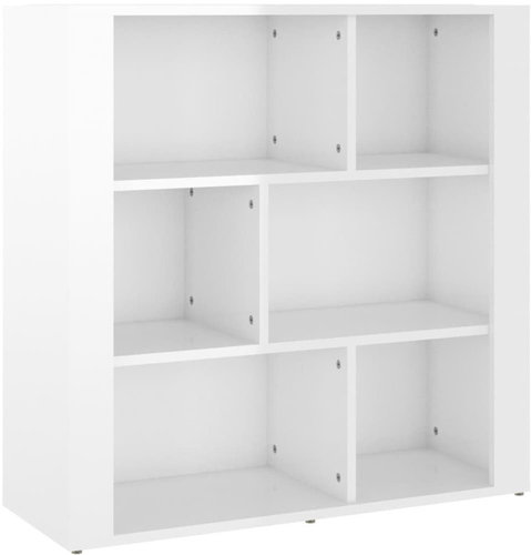 Příborník bílý s vysokým leskem 80×30×80 cm kompozitní dřevo - Příborník - Main image