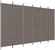 6-dielny paraván antracitový 300 × 220 cm textil - Paraván