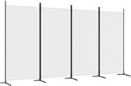 4-dielny paraván biely 346 × 180 cm textil - Paraván