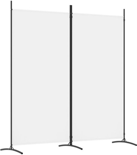 2-part screen white 175×180 cm textile - Room Divider - Main image