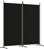 2-dielny paraván čierny 175 × 180 cm textil - Paraván