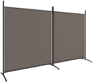 2-dielny paraván antracitový 348 × 180 cm textil - Paraván