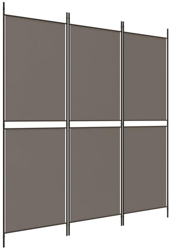 3dílný paraván antracitový 150×180 cm textil - Paraván - Main image