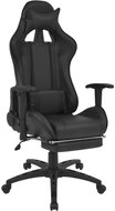 Polohovatelné kancelářské / herní křeslo s podnožkou, černá - Křeslo