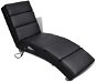 Massage Chair Massage reclining chair black faux leather - Masážní křeslo