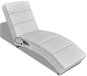 Massage Chair Massage reclining chair white artificial leather - Masážní křeslo