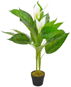 Artificial Anthurium Plant with Flowerpot White 90cm - Artificial Flower