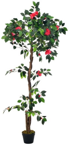 Artificial Camellia Plant with Flowerpot Green 160cm - Artificial Flower - Main image