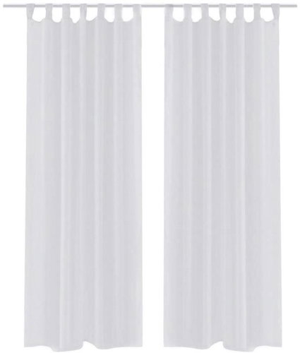 White Translucent Curtains - 2 pcs - 140 x 245cm - Drape - Main image
