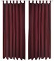 Drape Micro Satin Curtains with Loops 2 pcs 140 x 225cm Burgundy - Závěs