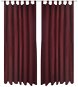 2 Burgundy Micro Satin Curtains with Loops 140 x 245cm - Drape