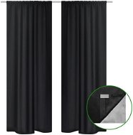 2 pieces of Black Energy-saving Two-layer Curtains 140 x 245cm - Drape