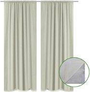 2 Pieces of Cream Energy-saving Two-layer Curtains 140 x 245cm - Drape