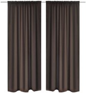 2 pcs brown Blackout Curtains with a Tunnel 135 x 245cm - Drape