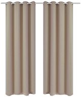 2 Pieces of Cream Blackout Curtains with Metal Rings 135 x 245cm - Drape
