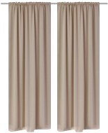 2 pieces of Cream Blackout Curtains with a Tunnel 135 x 245cm - Drape