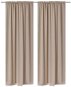 2 pieces of Cream Blackout Curtains with a Tunnel 135 x 245cm - Drape