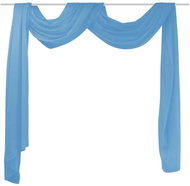 Translucent Voile Curtain 140 x 600cm, Turquoise - Drape