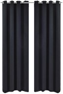 Blackout Curtains with Metal Eyelets, 2 pcs, 135x175cm, Black - Drape