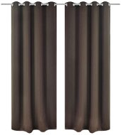 Blackout Curtains with Metal Eyelets, 2 pcs, 135x175cm, Brown - Drape