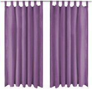 Micro Satin Curtains with Loops, 2 pcs, 140x245cm, Purple - Drape