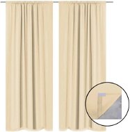 Blackout Curtains 2 pcs Double Layer 140 x 245cm Beige - Drape