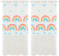 Children's Blackout Curtains with Print 2 pcs 140 x 240cm Rainbow - Drape