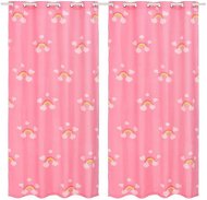 Children's Blackout Curtains with Print 2pcs 140x240cm Rainbow Pink - Drape