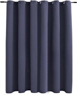 Blackout Curtain with Metal Rings Anthracite 290 x 245cm - Drape