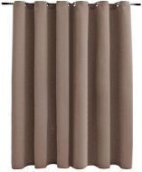 Blackout Curtain with Metal Rings Taupe 290 x 245cm - Drape