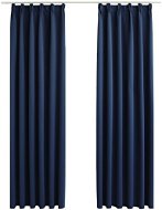 Blackout Curtains with Hooks 2 pcs Blue 140 x 225cm - Drape