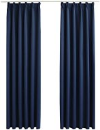 Blackout Curtains with Hooks 2 pcs Blue 140 x 245cm - Drape