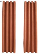 Blackout Curtains with Metal Rings 2 pcs Rusty 140 x 225cm - Drape