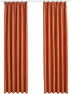 Blackout Curtains with Hooks 2 pcs Rusty 140 x 175cm - Drape